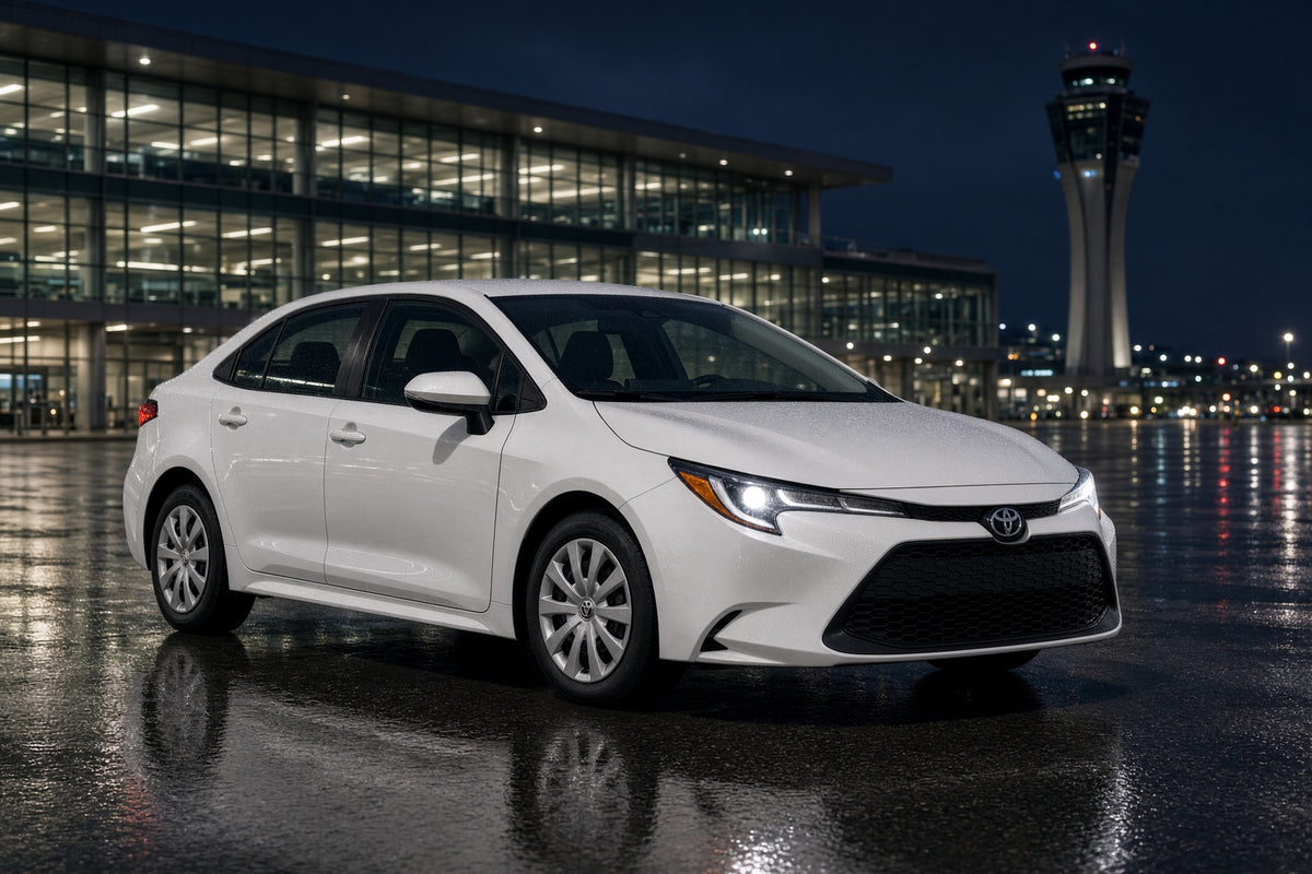 Toyota Corolla LE at the ATL terminal at night